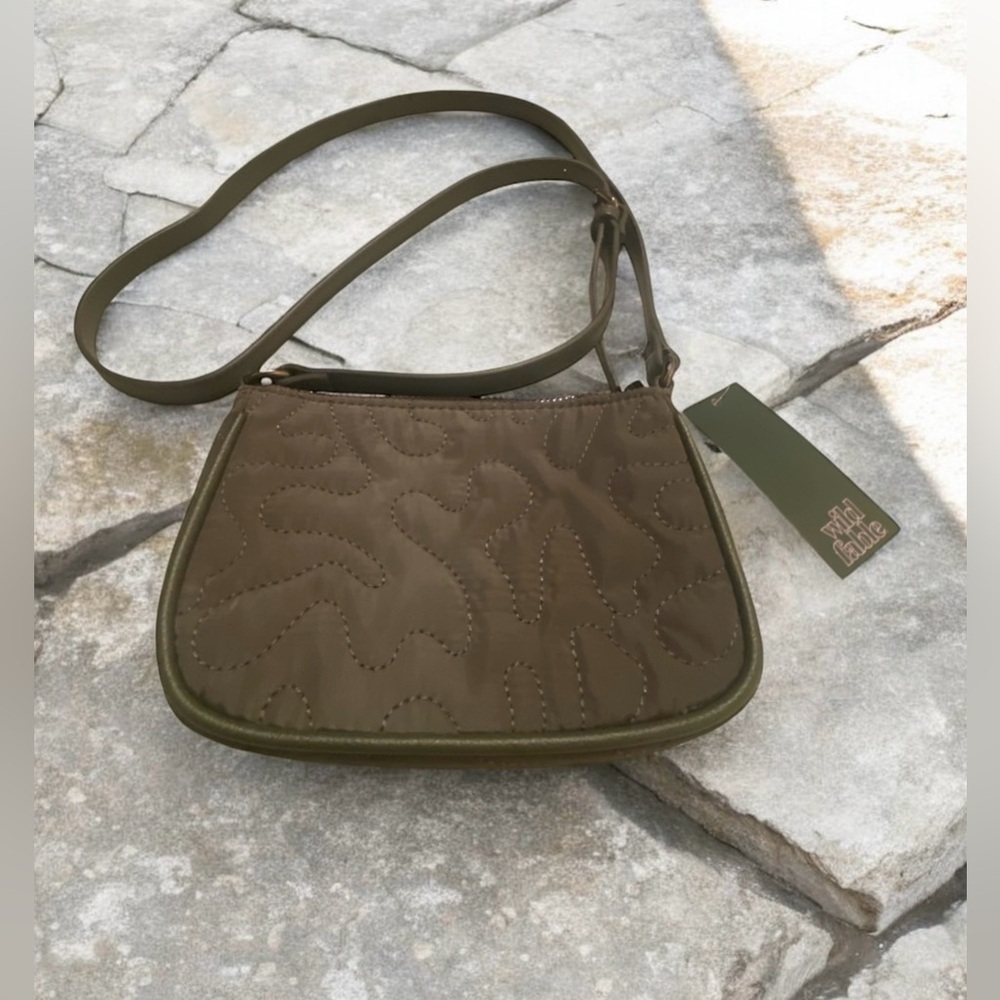 Wild Fable Quilted Green Crossbody Bag